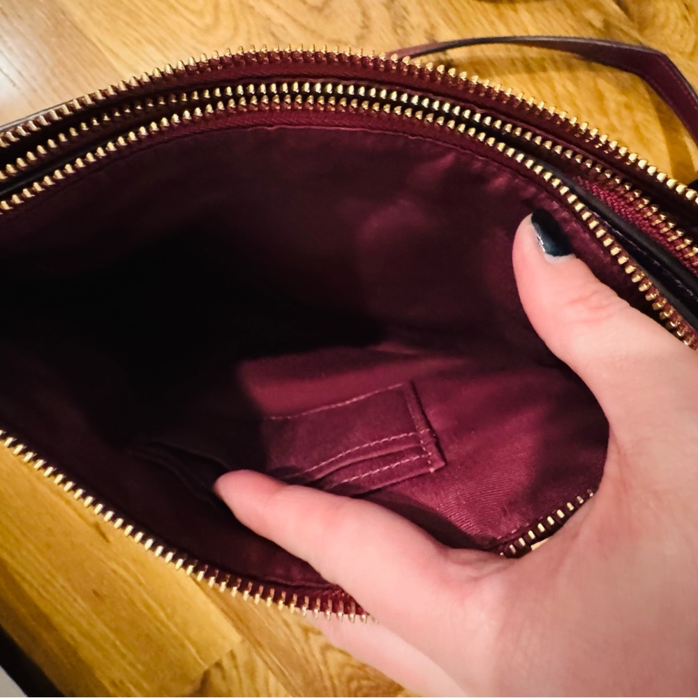 Coach Pebbled Leather Crossbody in Plum - Picture 3 of 4